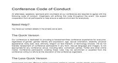 Desktop Screenshot of confcodeofconduct.com
