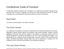 Tablet Screenshot of confcodeofconduct.com